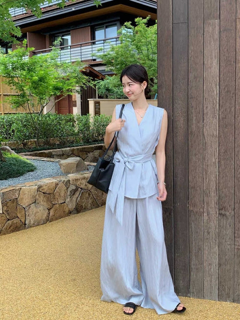 Two Piece Sleeveless Top with Trouser